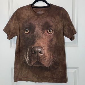 The Mountain Brown Tye Dye Chocolate Lab Tee Small